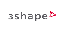 3shape Logo Officiel : Solutions Dentaires Numériques Logo 3shape en lettres grises accompagné d'un symbole triangulaire rouge dynamique sur fond blanc.